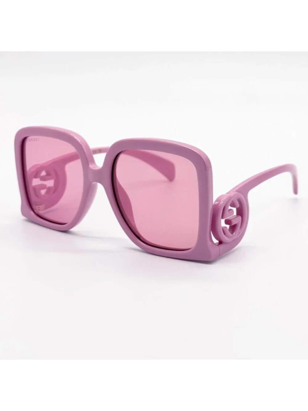 New Gucci Pink Square Women Pink Sunglasses GG1326S 008